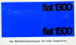 Preview: Fiat 1300 - 1500 Modellprogramm 1964 Automobilprospekt (10371)